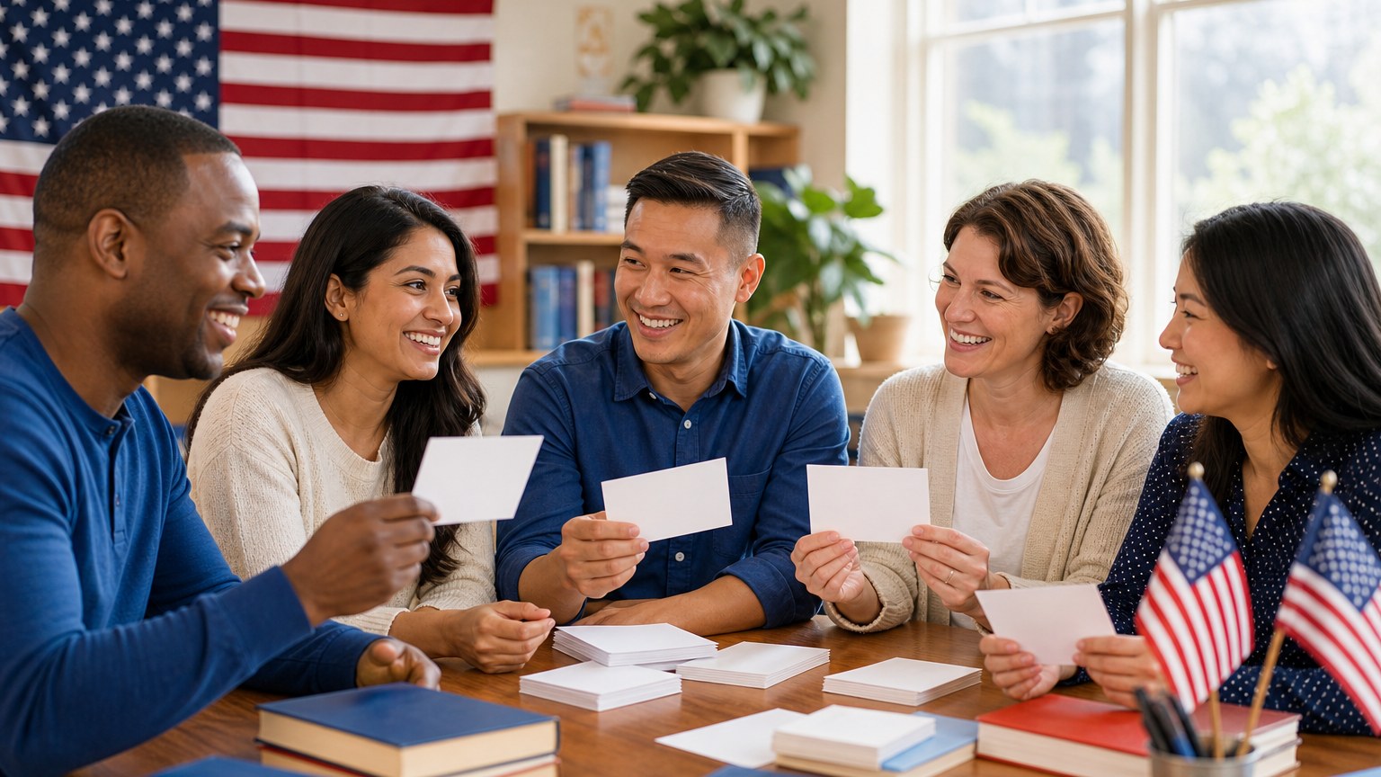 People preparing for What Is the New Citizenship Test in 2025? with organized study materials